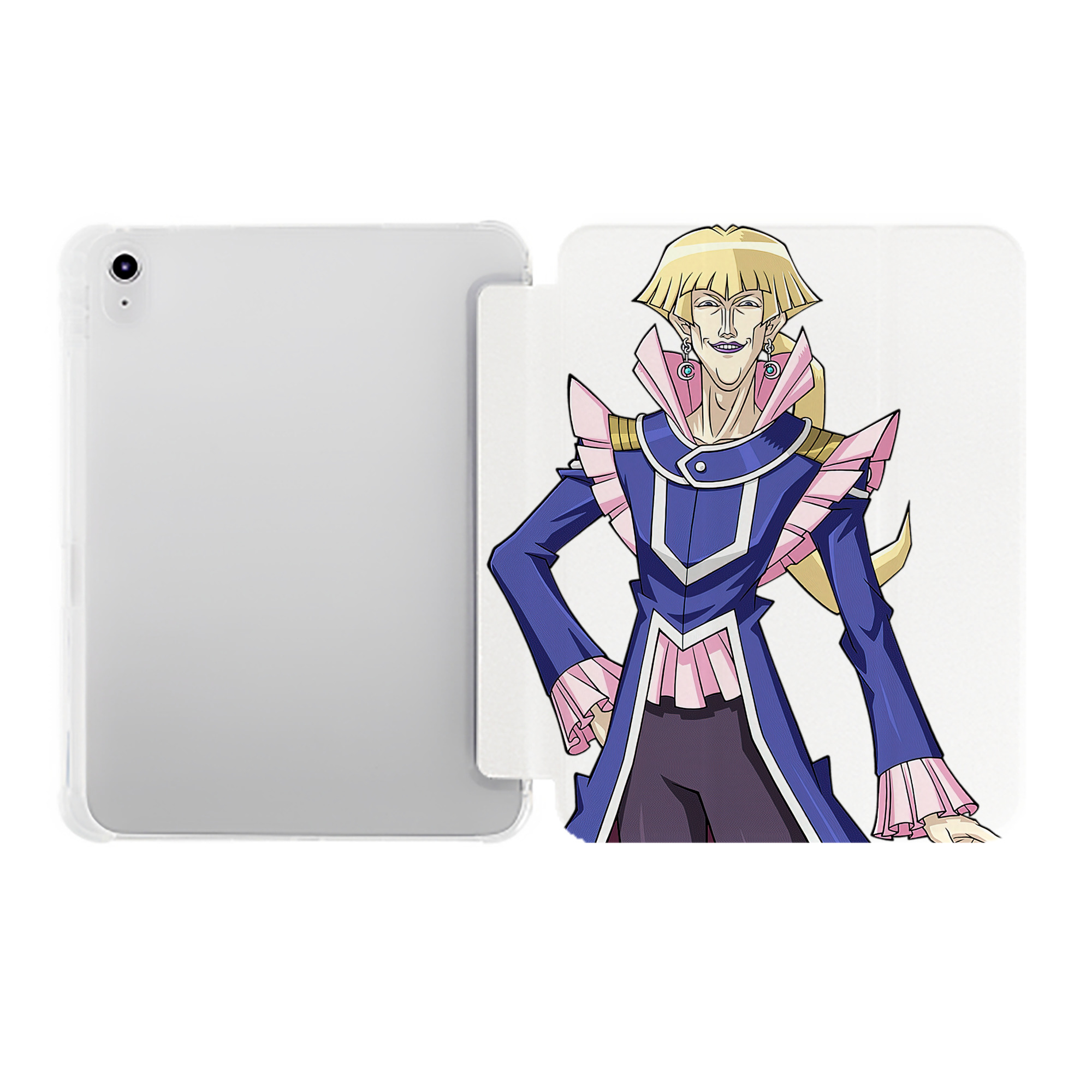 （画像用） 遊☆戯☆王 Yu-Gi-Oh! IPad ケース ペン収納付き 三つ折りスタンド PUレザー×シリコン 対応機種9.5/10.5/10.9インチ